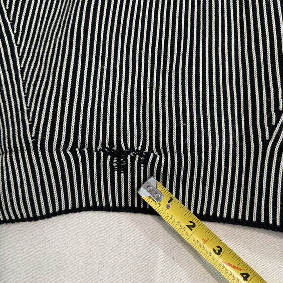 Paul Smith Men's Ribbed Full Zip Crew Knit Black Cotton Blend Size Medium *Flaw - Picture 5 of 13